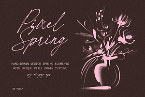 Pixel Spring: 120 Elements Pack, a Decorative Illustration by Veyla