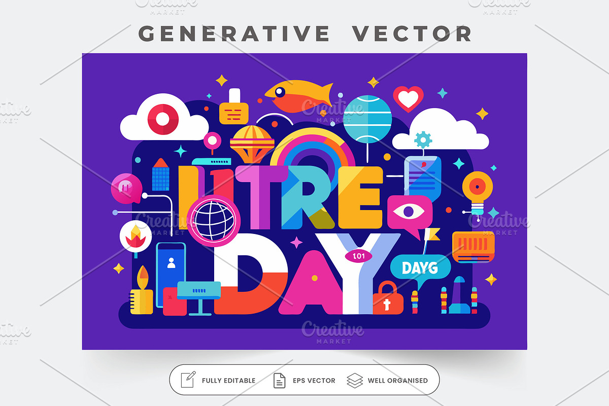 The vibrant artwork showcases Intern, a Graphic by SouravDesign