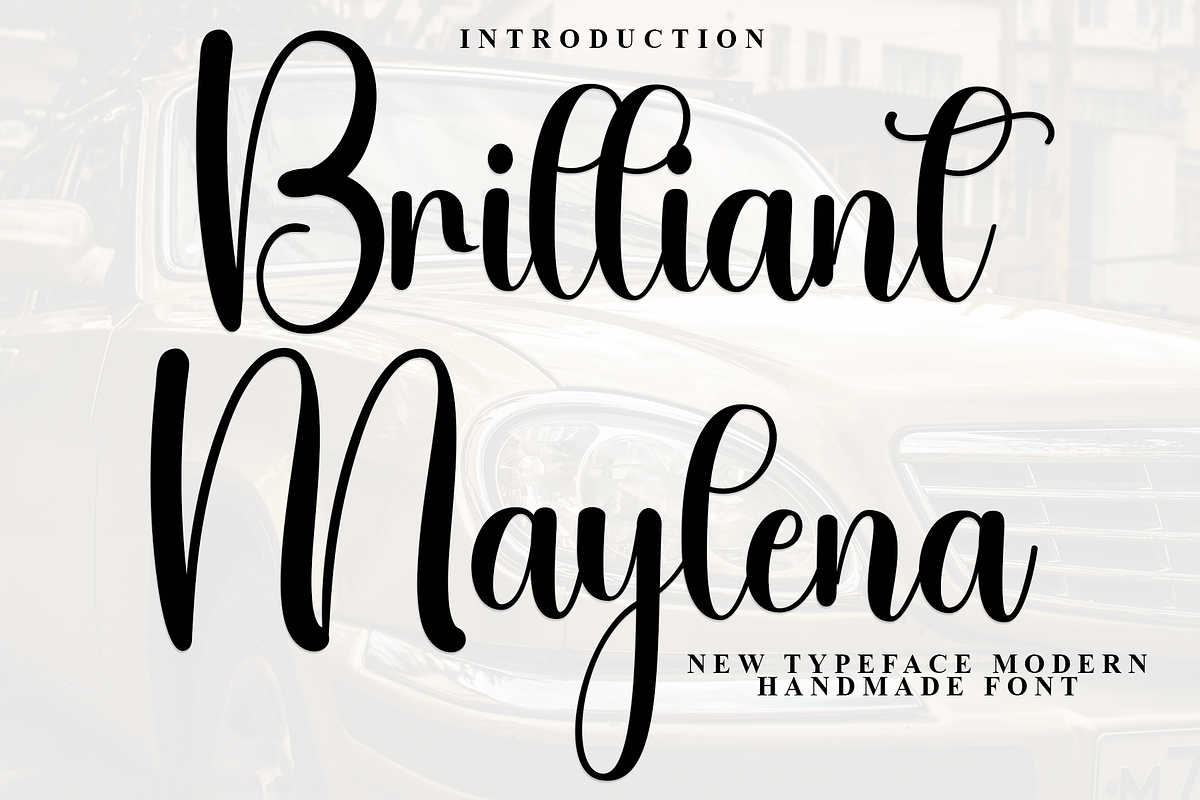 Brilliant Maylena, a Font by FreshTypeINK (Photo 1 of 8)