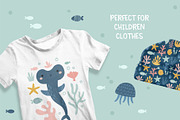 Under the sea cute clipart for kids, an Animal Illustration by Leysan Shayak (Thumbnail 8 of 11)