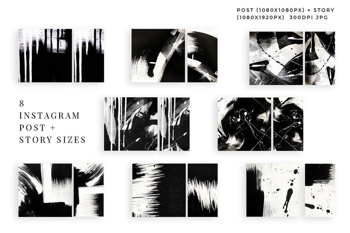 Monochrome Abstract Backgrounds, a Texture Graphic by Carla Fern Designs (Photo 7 of 12)