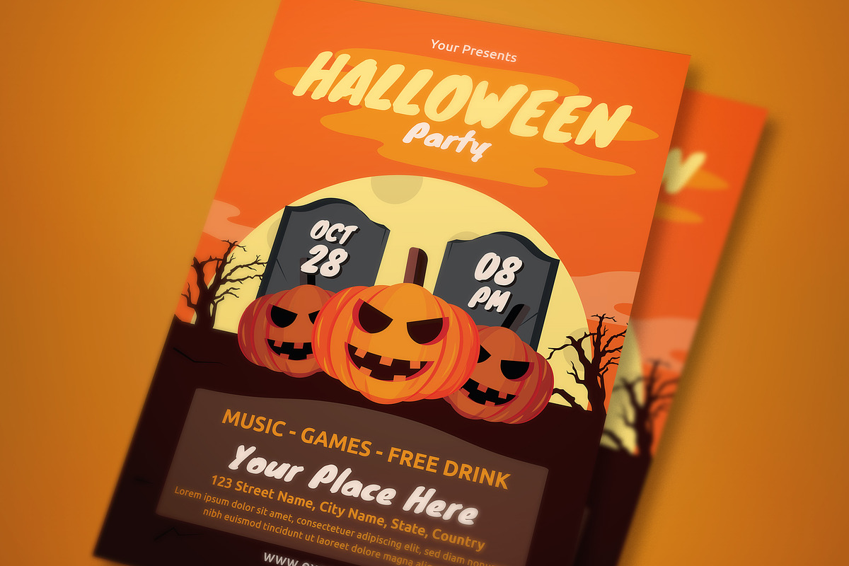 Halloween Flyer Set, a Flyer Template by graphicook (Photo 3 of 3)
