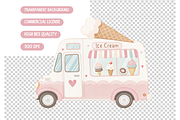 Ice Cream Watercolor Clipart, an Illustration by TatiMockup (Thumbnail 4 of 5)