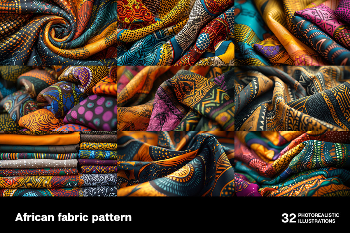 African fabric patterns. 32 images, a Background Graphic by Handmadefont (Photo 4 of 10)