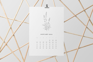 Calendar 2021 Flowers, Calendar 2021