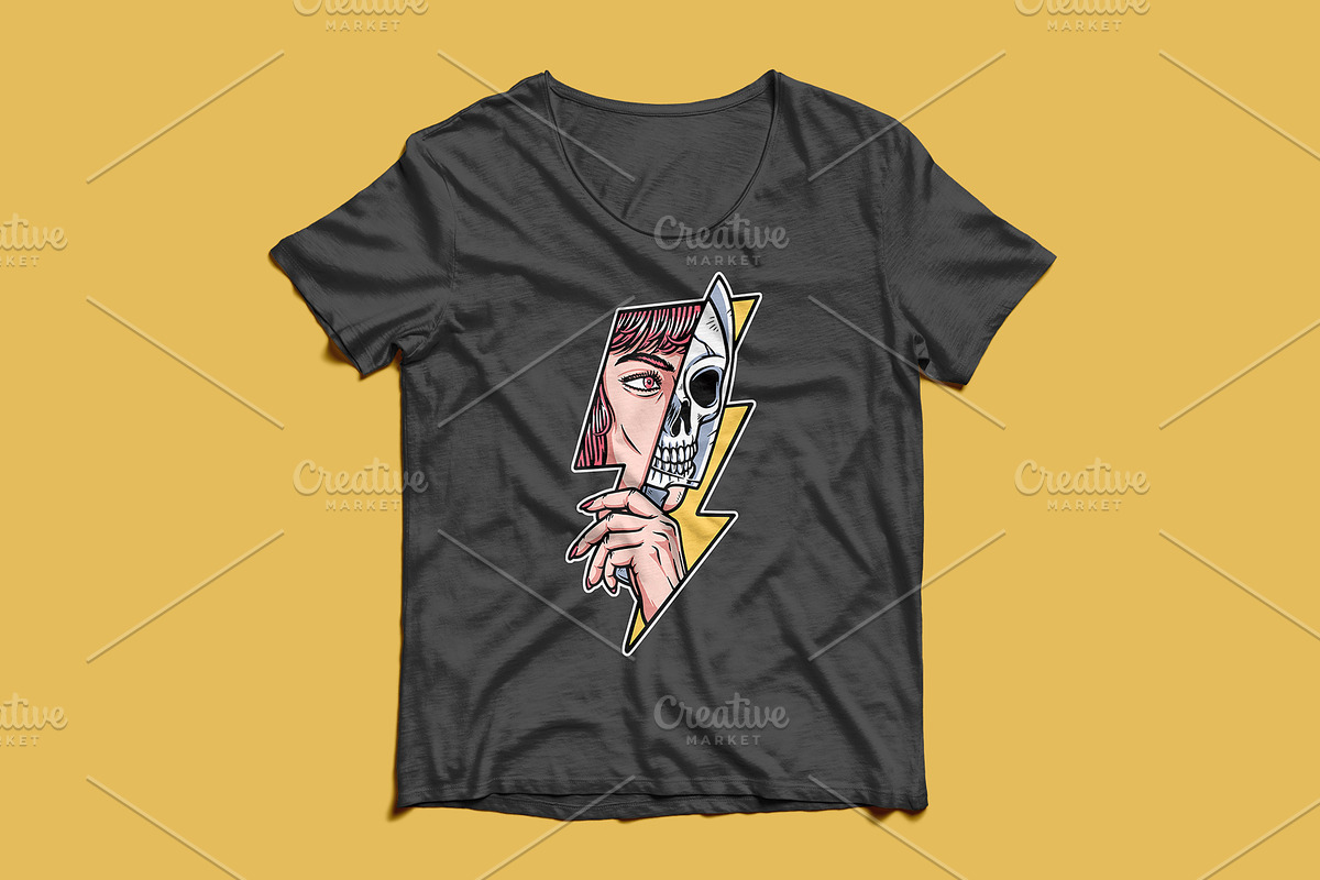 woman holding knife, an Illustration by gunaonedesign (Photo 3 of 4)