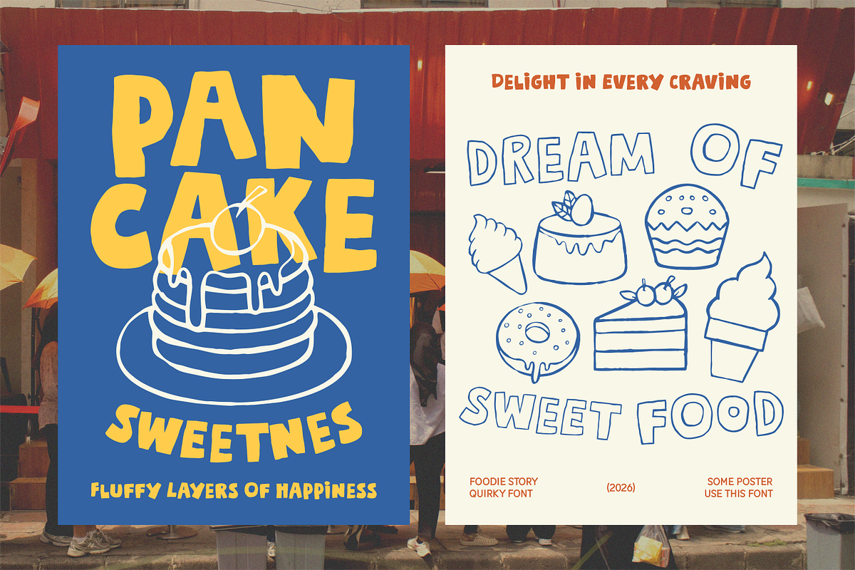 Foodie Story – Hand-Drawn Typeface, a Handwritten Font by shineink.designlab (Photo 3 of 10)