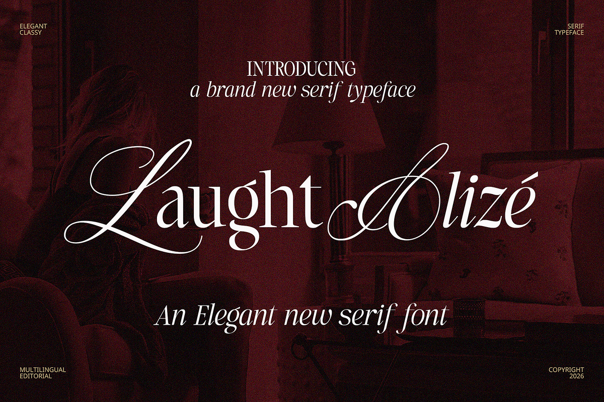 Laught Alize, a Serif Font by Godbless Studio (Photo 1 of 10)