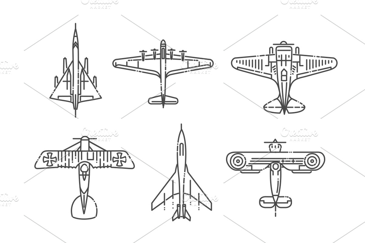 Modern Types of Planes, a Transportation Illustration by Tettygreen (Photo 3 of 3)