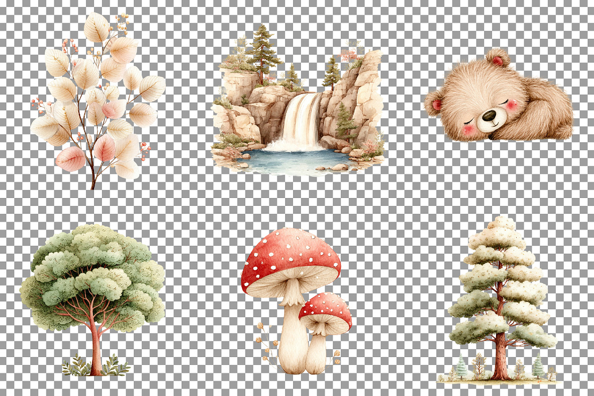 Watercolor Woodland Animals Clipart, an Illustration by Sublimation Artist (Photo 4 of 7)