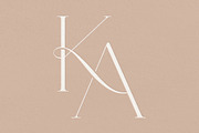 KA monogram, a Branding & Logo Template by LINKED LETTERS STUDIO (Thumbnail 1 of 2)