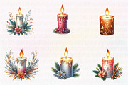 Christmas Glitter Candle Clipart, an Illustration by CreationArt (Thumbnail 3 of 5)