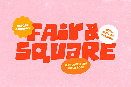 Fair Square - Chunky Bold Font, a Sans Serif Font by Sarid Ezra