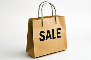 Paper shopping bag with word SALE, a Photo by AlyaAnd