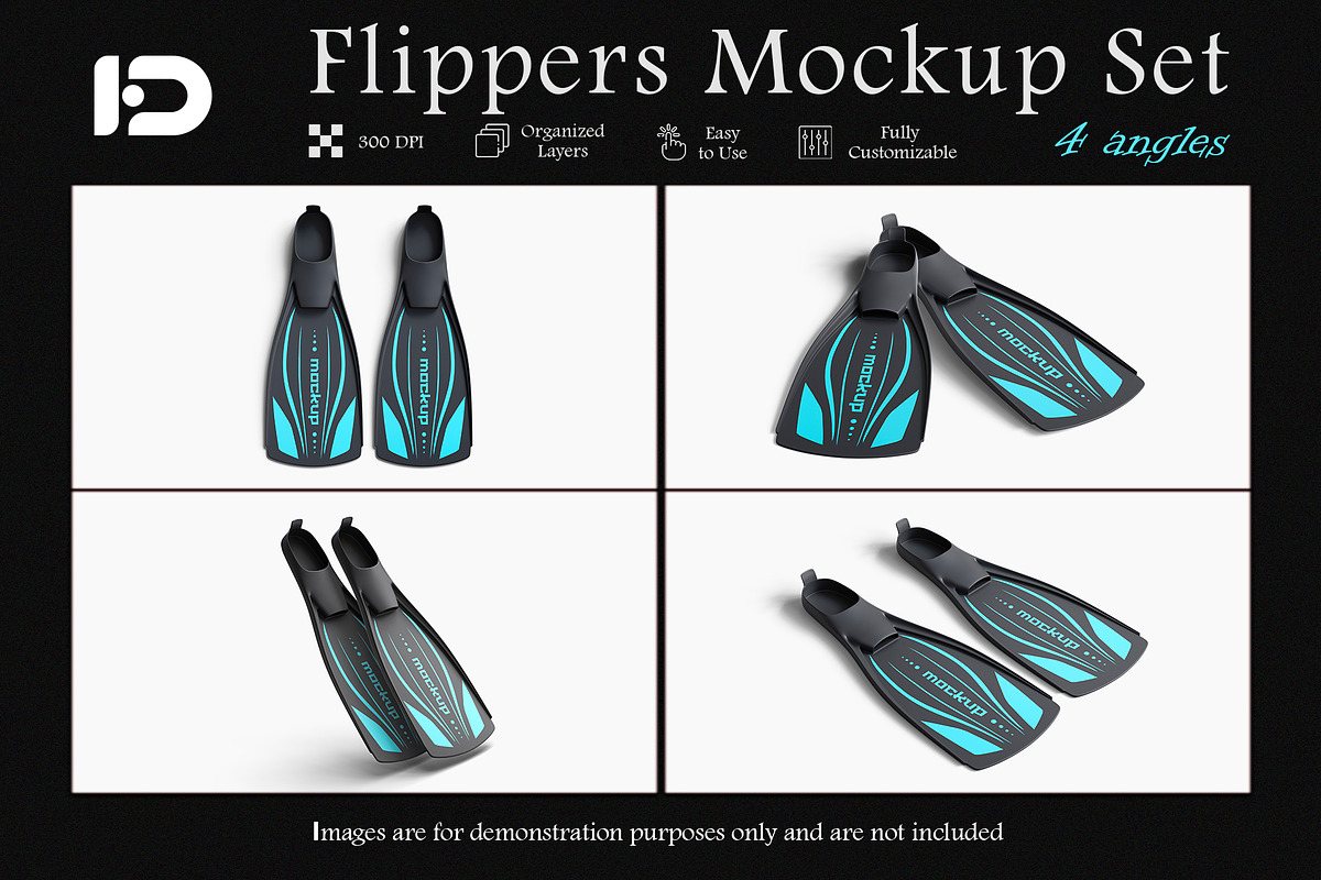 Flippers Mockup Set, a Merchandise Mockup by ForgeDesign (Photo 1 of 7)