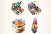 Watercolor Make up Clipart, an Illustration by Rose Art (Thumbnail 3 of 4)