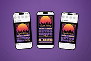 Synthwave Night Event Flyer Set, a Flyer Template by The Good Store (Thumbnail 2 of 2)