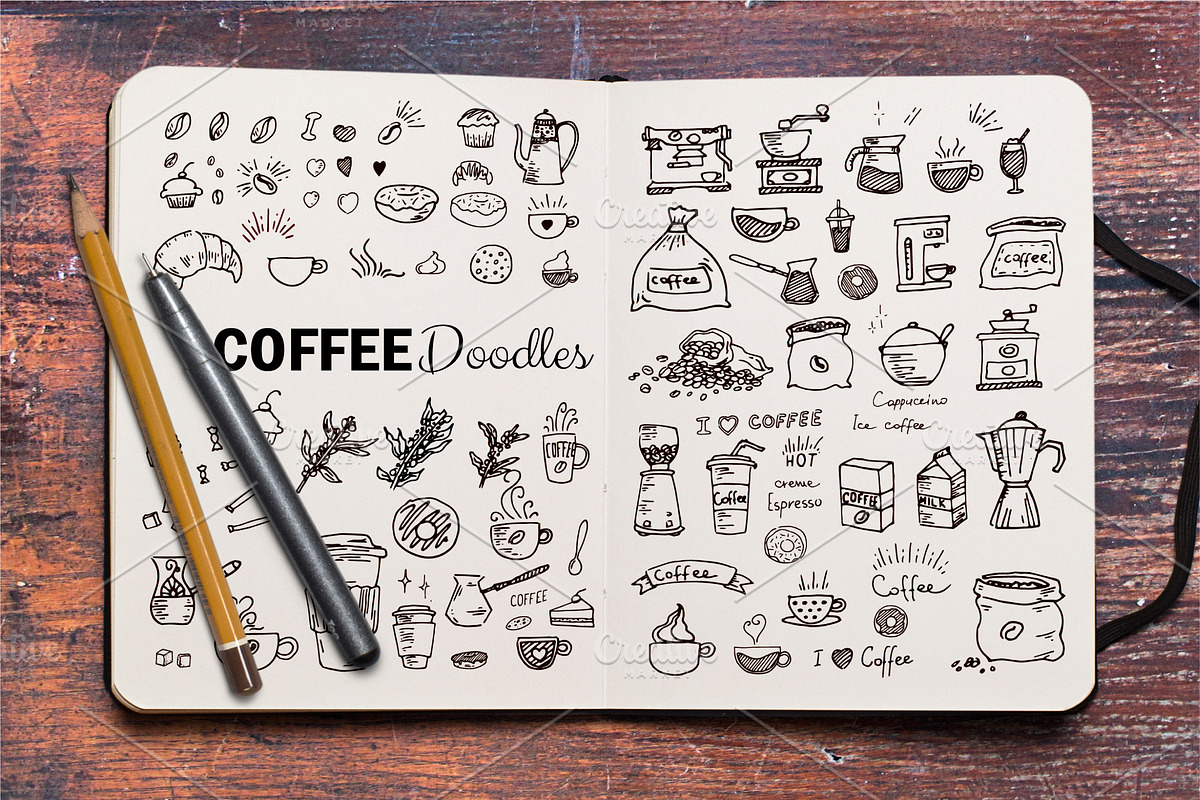 100+ Hand Drawn Coffee House element, an Outline Icon by Vitaliy Starkov (Photo 8 of 8)