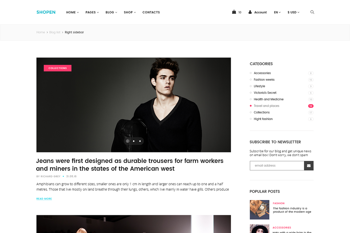 Shopen — Multipurpose PSD Template, a Templates & Theme by ScienteCraft (Photo 32 of 50)