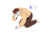 Depressed teenagers, sad people set, a Person Illustration by PaperTrident (Thumbnail 6 of 9)