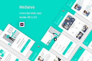 WeServe - Home Services Adobe XD App