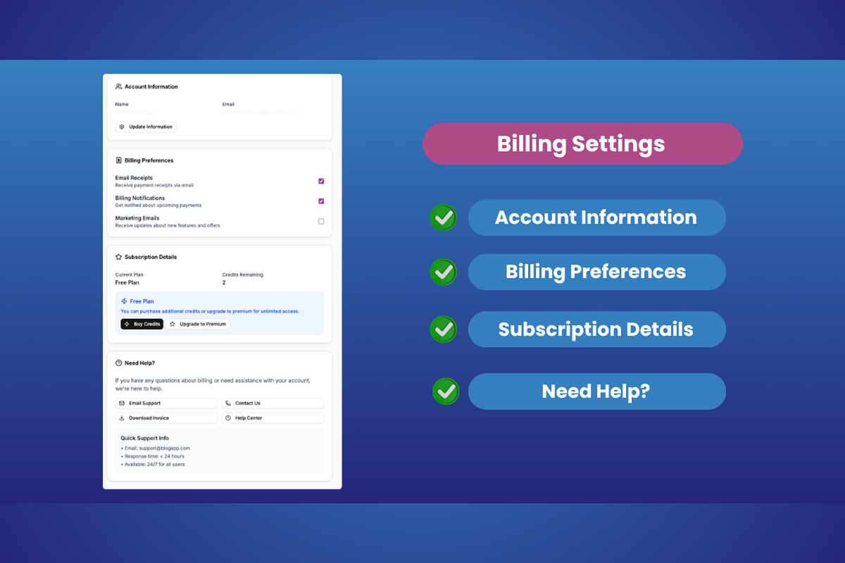 AI Blog Platform - InkGenius, an App Template by Waleed Codes (Photo 7 of 31)