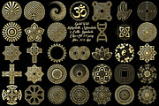 Gold Labyrinth,Mandala&Celtic Logos, a Healthcare Illustration by FrankiesDaughtersDesign (Thumbnail 1 of 4)