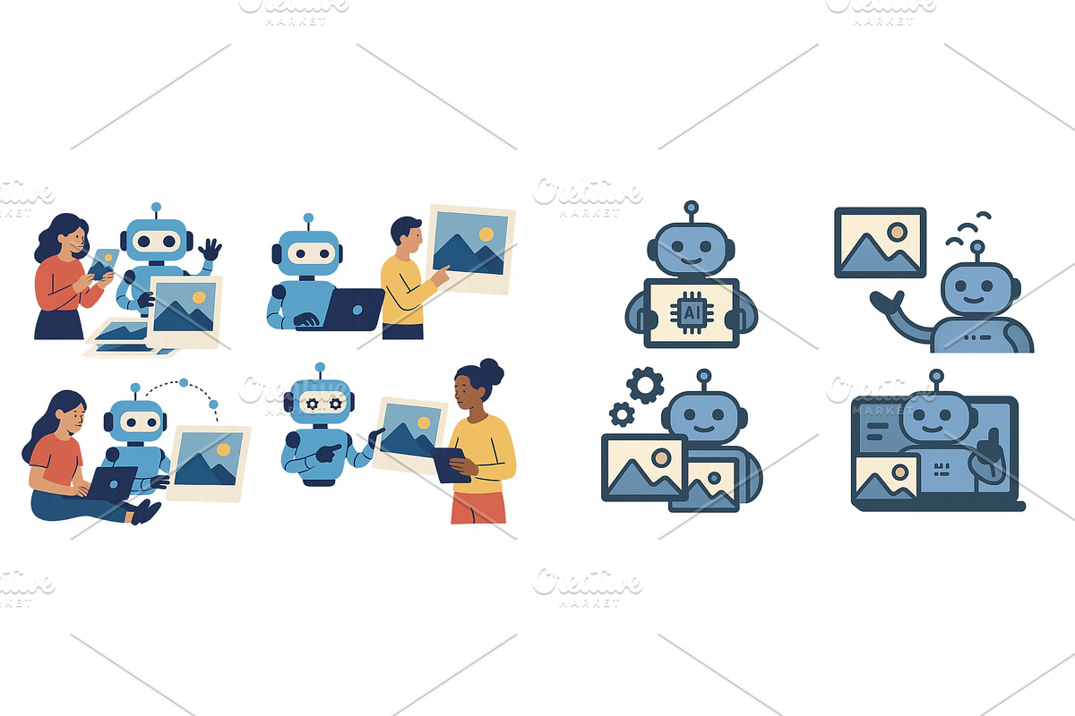 Collaboration between humans and, a Technology Illustration by ZinetroN