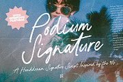 Podium Signature 90s Script Font, a Handwritten Font by Ivan Rosenberg (Thumbnail 1 of 17)