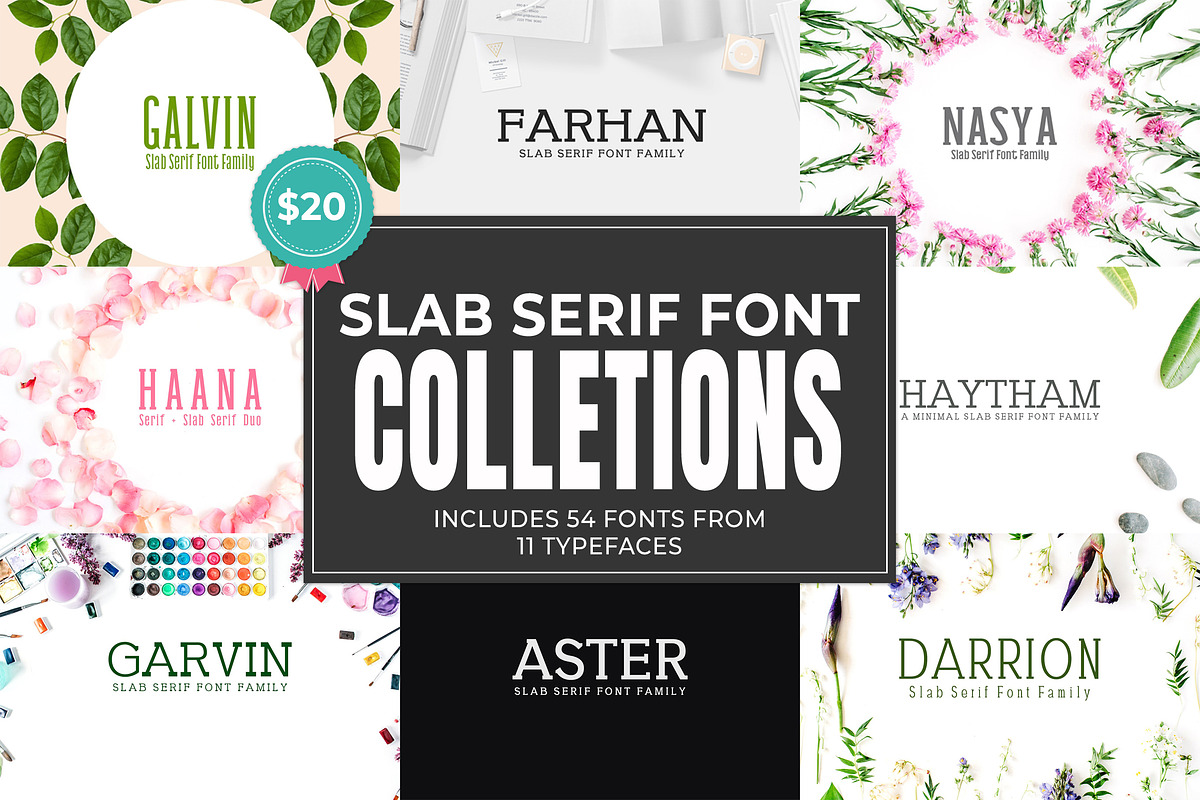 Sale || Slab Serif Font Bundle