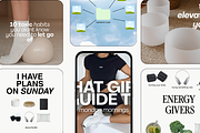 Wellness Instagram Template Bundle, a Templates & Theme by Gentle Glow Club (Thumbnail 1 of 5)