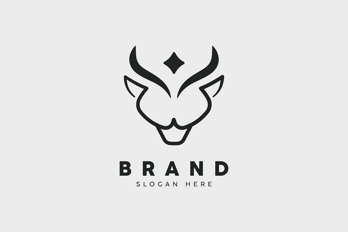 Buffalo Cow Bull Head logo design, a Branding & Logo Template by Andre (Photo 3 of 3)