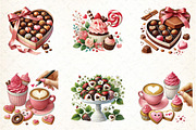 Valentine's Day Sweet Clipart Bundle, an Illustration by DreamCafeArt (Thumbnail 2 of 3)