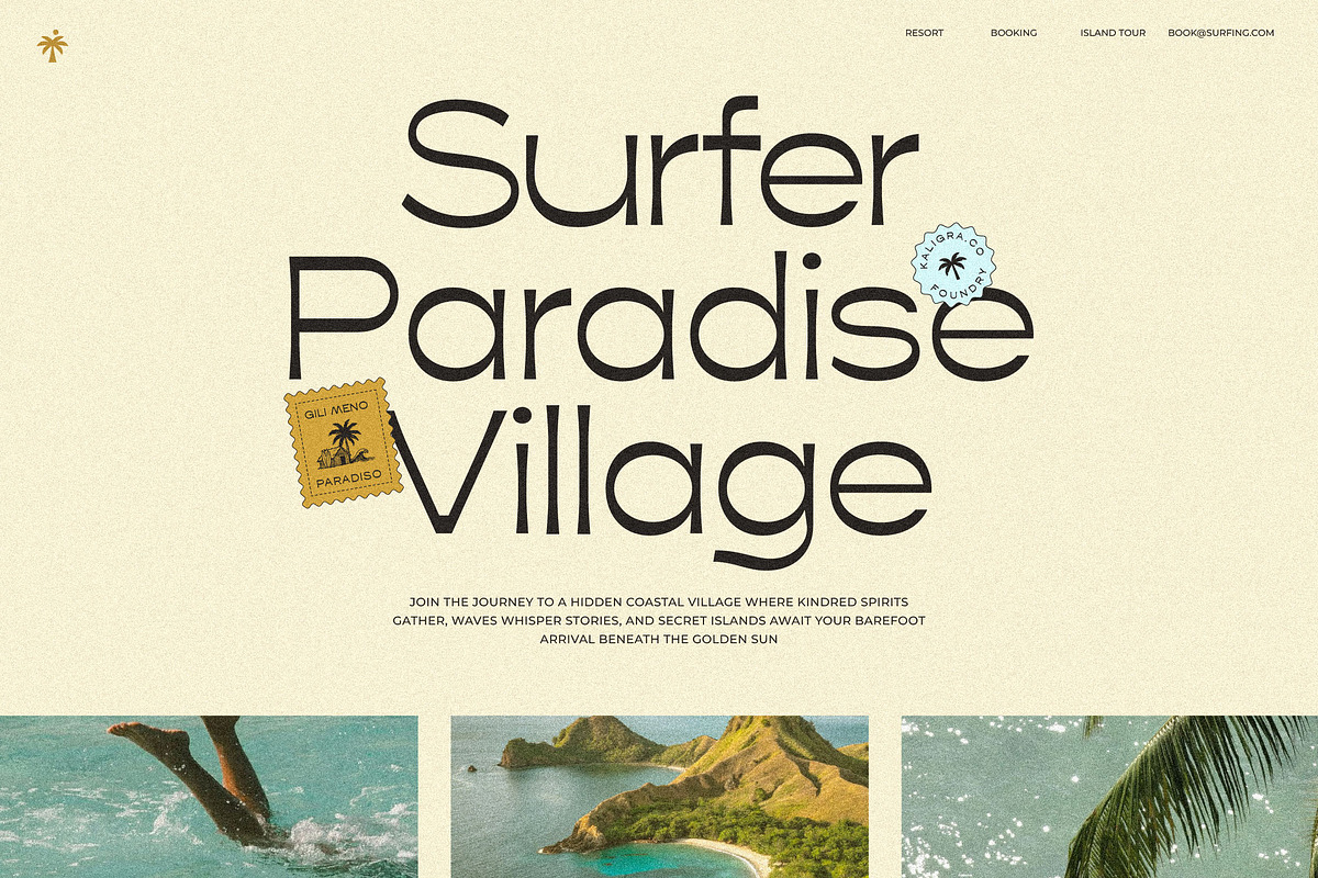 Kaligra Tropicana Sans, a Sans Serif Font by Kaligra.co (Photo 9 of 22)