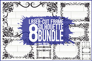 Laser Cut Border Vector Bundle, an Illustration by Gfx_Store (Thumbnail 1 of 9)