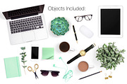 Desk Scene Creator - Top View, a Product Mockup by Pixomize (Thumbnail 5 of 6)
