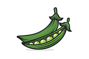 Green Peas and Pea Pods Vector Set, an Object Graphic by Gomolach (Thumbnail 7 of 7)