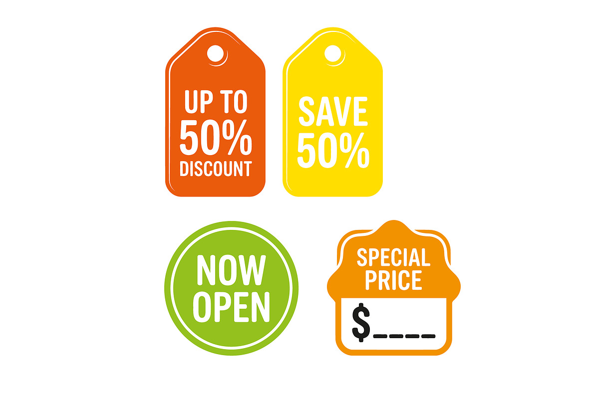 Discount tags & sale banner vector, an Object Graphic by zahidhossainalif (Photo 3 of 3)