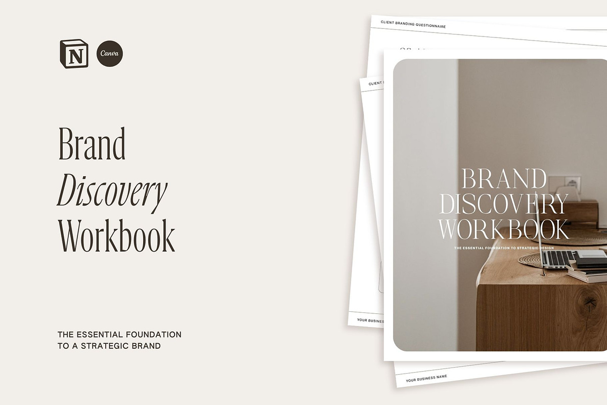 Brand Discovery Workbook, a Marketing Template by Willow & White Studio (Photo 1 of 6)