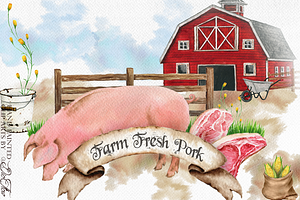 Farm Fresh Pork Illustration