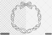 Bow Frame SVG PNG Bundle, an Illustration by Actual Pixel (Thumbnail 14 of 19)