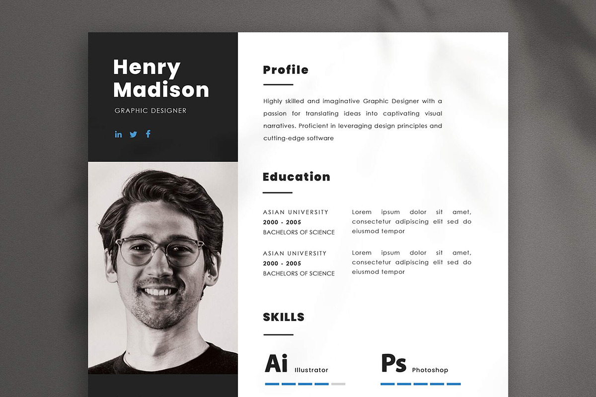 Graphic Designer Resume, a Resume Template by Saman Osama (Photo 4 of 4)