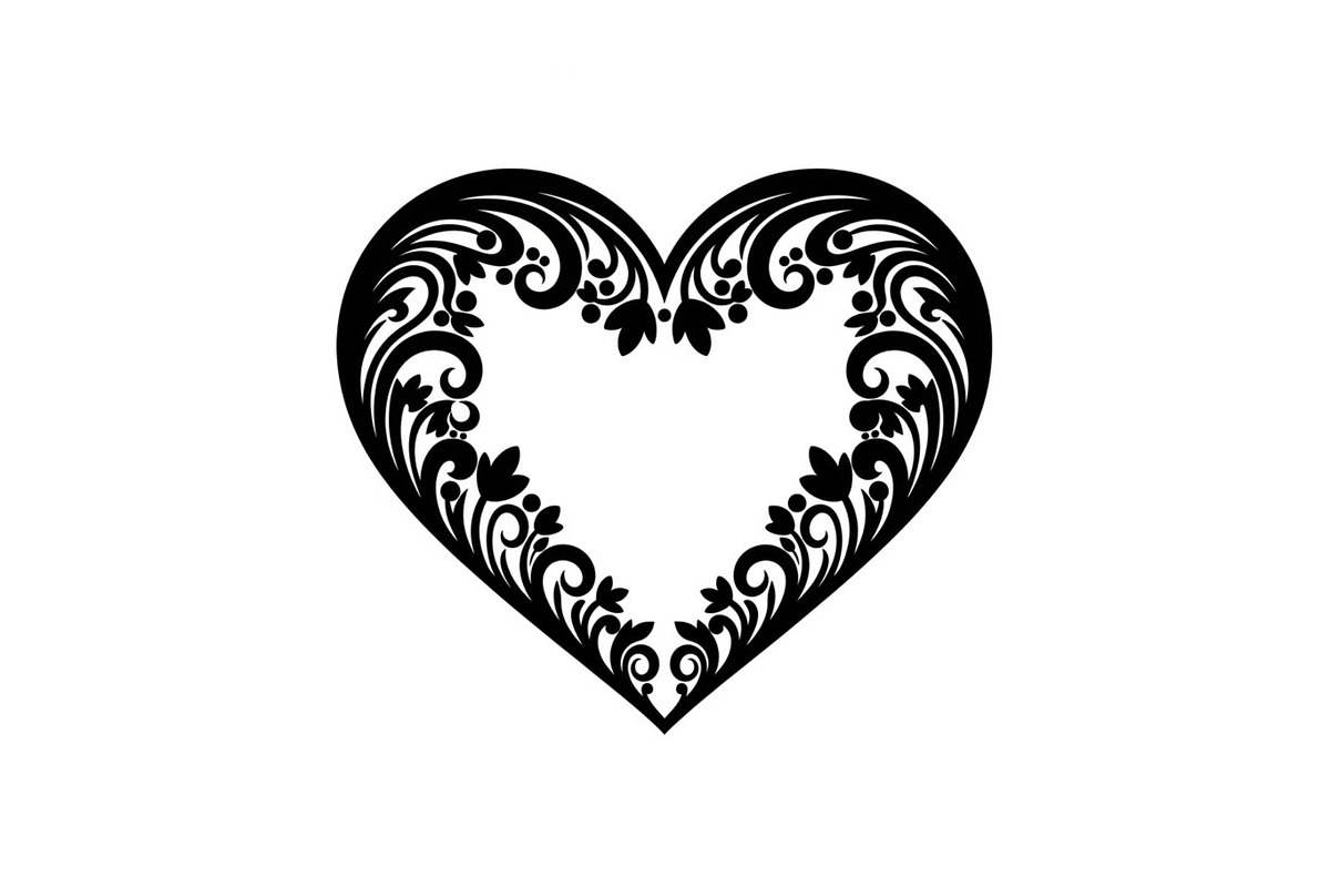 Floral Heart Frame Silhouette Pack, an Illustration by Artivon (Photo 40 of 49)