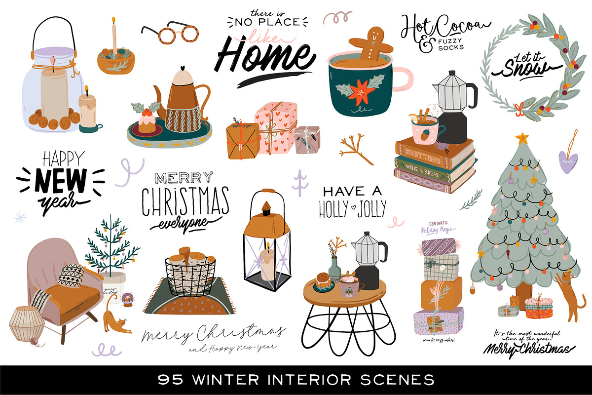 Cute Christmas & New Year BUNDLE, a Seasonal Illustration by Ruslana Lubenets (Photo 22 of 104)