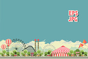 amusement park circus airship, a Background Graphic by alena.sipilova (Thumbnail 1 of 2)