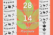 42 Procreate Leaves Brushes Set, a Brush Add-On by LiuBi Art (Thumbnail 2 of 3)