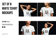 Set of 8 White Tshirt Mockups, a Shirt Mockup by Mock It Up (Thumbnail 1 of 7)