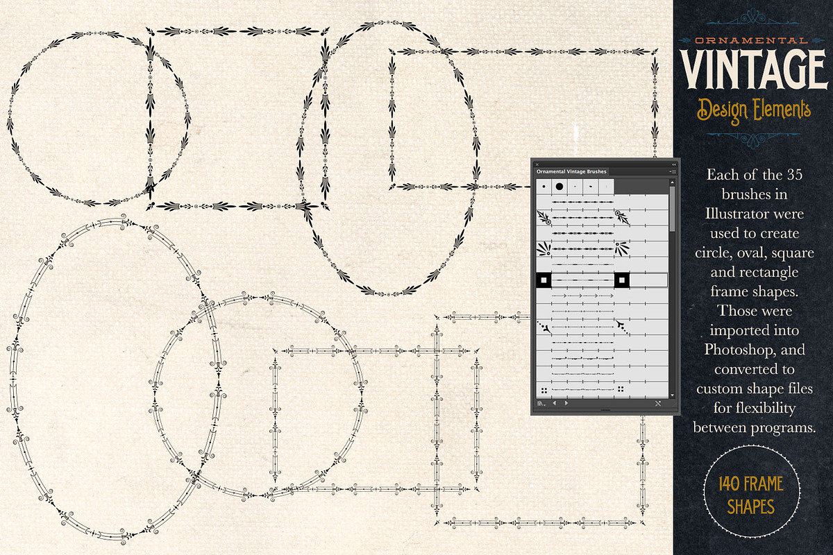 Ornamental Vintage Design Elements preview 4