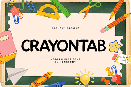 Crayontab – Modern Kids Font