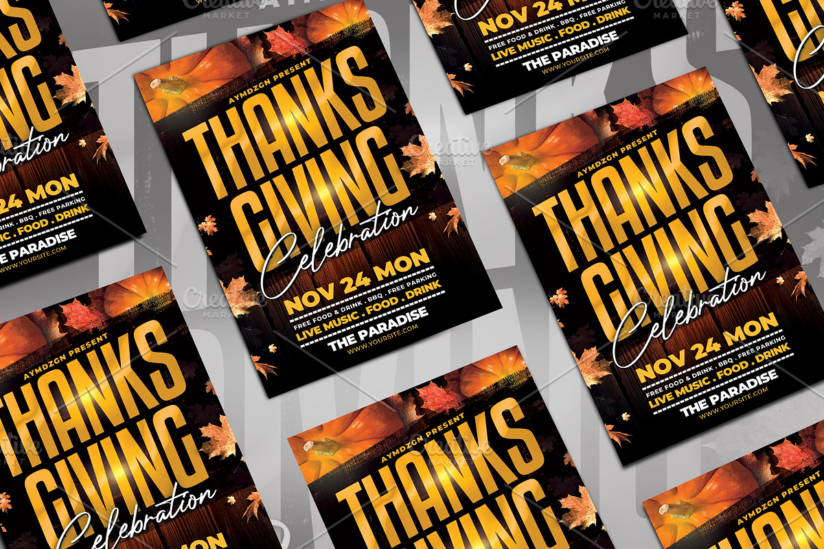 Thanksgiving Flyer, a Flyer Template by AyumaDesign (Photo 3 of 3)